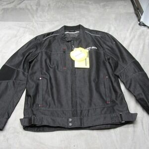 Can-Am Spyder Jacket Mens Large Black DC‎ Series Reflective Full Zip Riding NEW